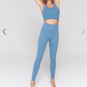 Spiritual Gangster Metta Ribbed Legging in Light Blue. Size M/L